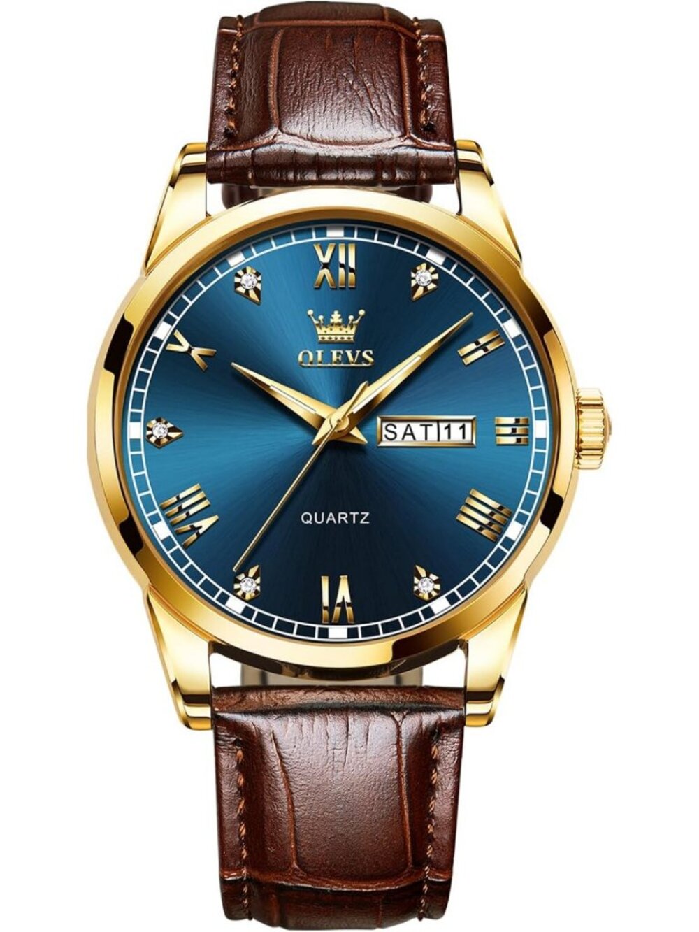 Stylish Men's Casual Leather Watch - Waterproof, Luminous, Easy Read Analog